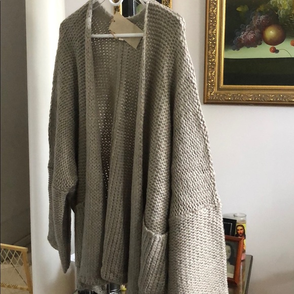TAUPE CARDIGAN SWEATER - Picture 6 of 9